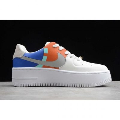 Nike Bayan Air Force 1 Sage Low Rice Zeytin Yeşili / Gri / Mavi Kaykay Ayakkabı Türkiye - 6QPM1CXG